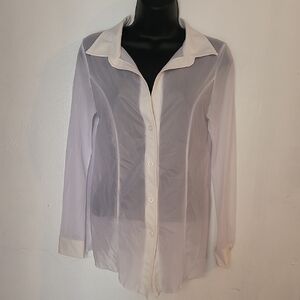 Sandra Darren White Work Skirt
